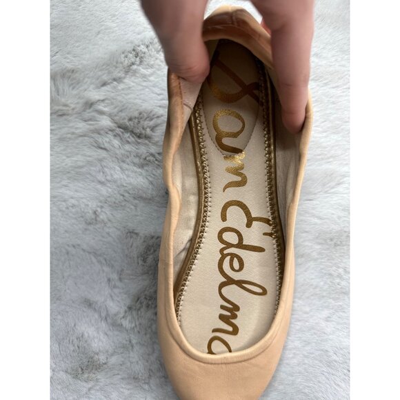 Sam Edelman Shoes Womens 10 Nude Ballet Flats Leather Comfort Classic - Picture 2 of 8